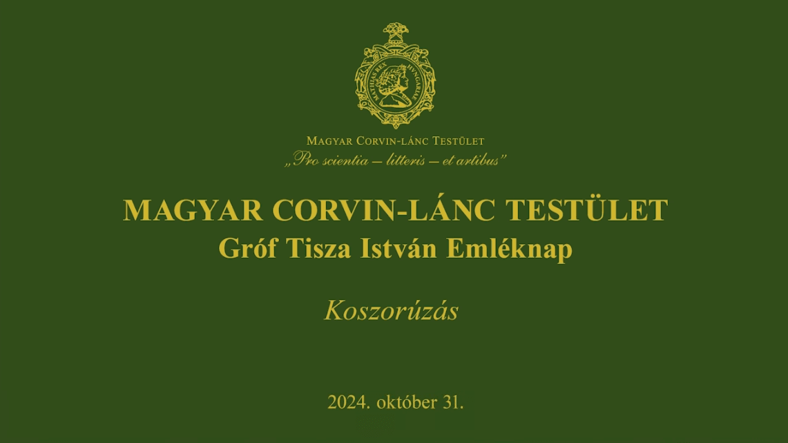 26. 2024.10.31. Gróf Tisza István Emléknap
