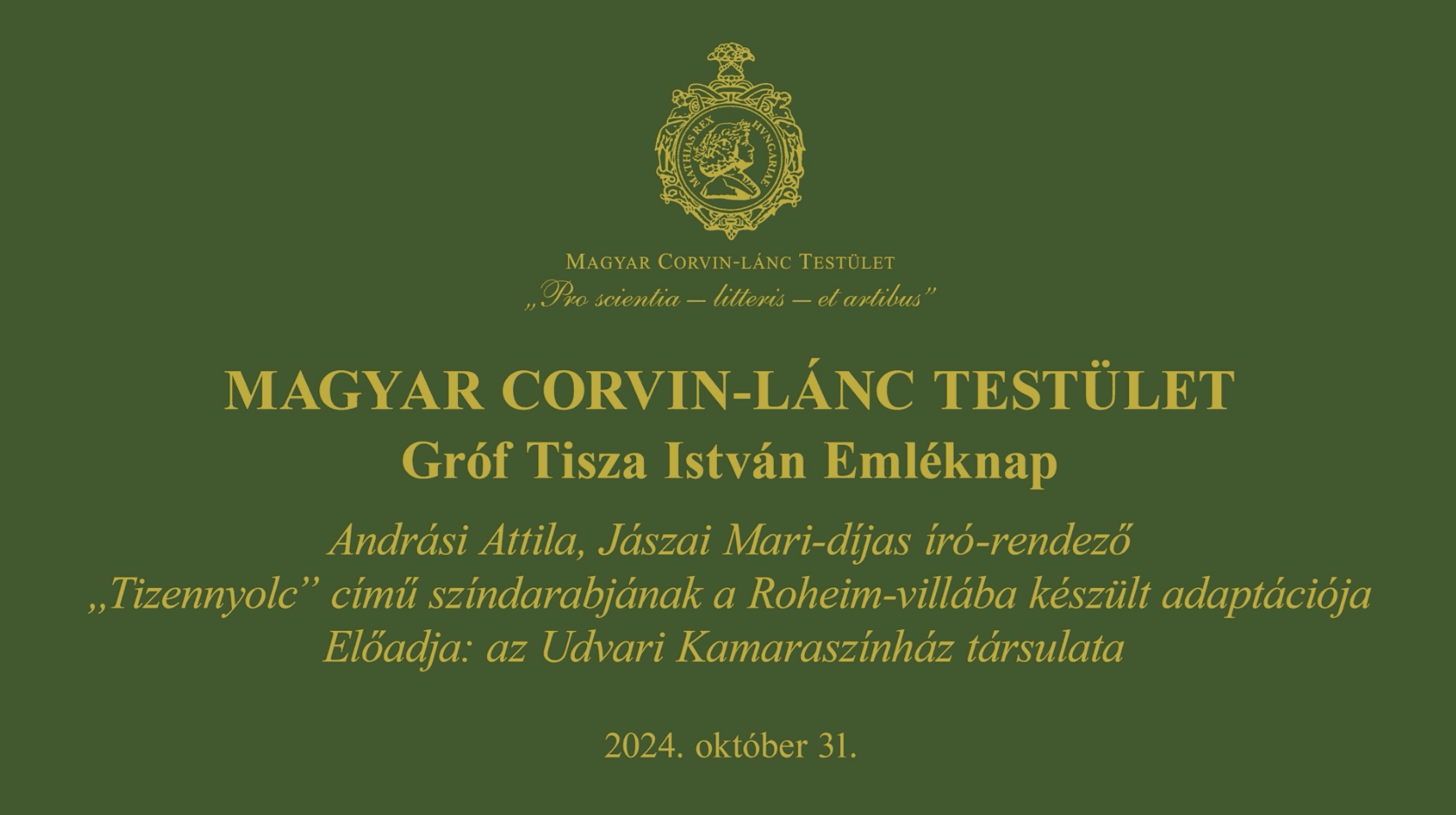 28. 2024.10.31. Gróf Tisza István Emléknap