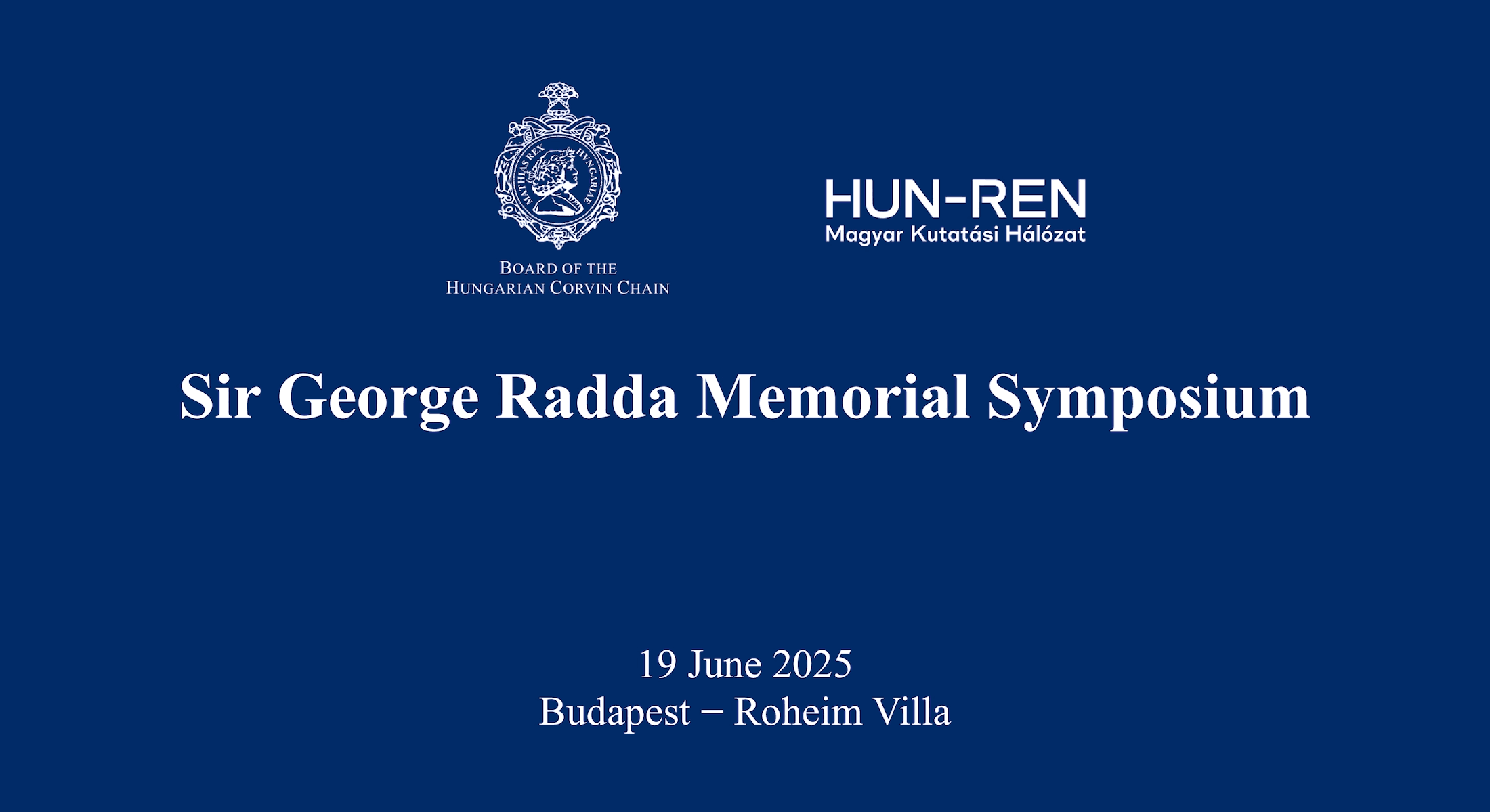 18. Sir George Radda Memorial Symposium 19 June 2025.