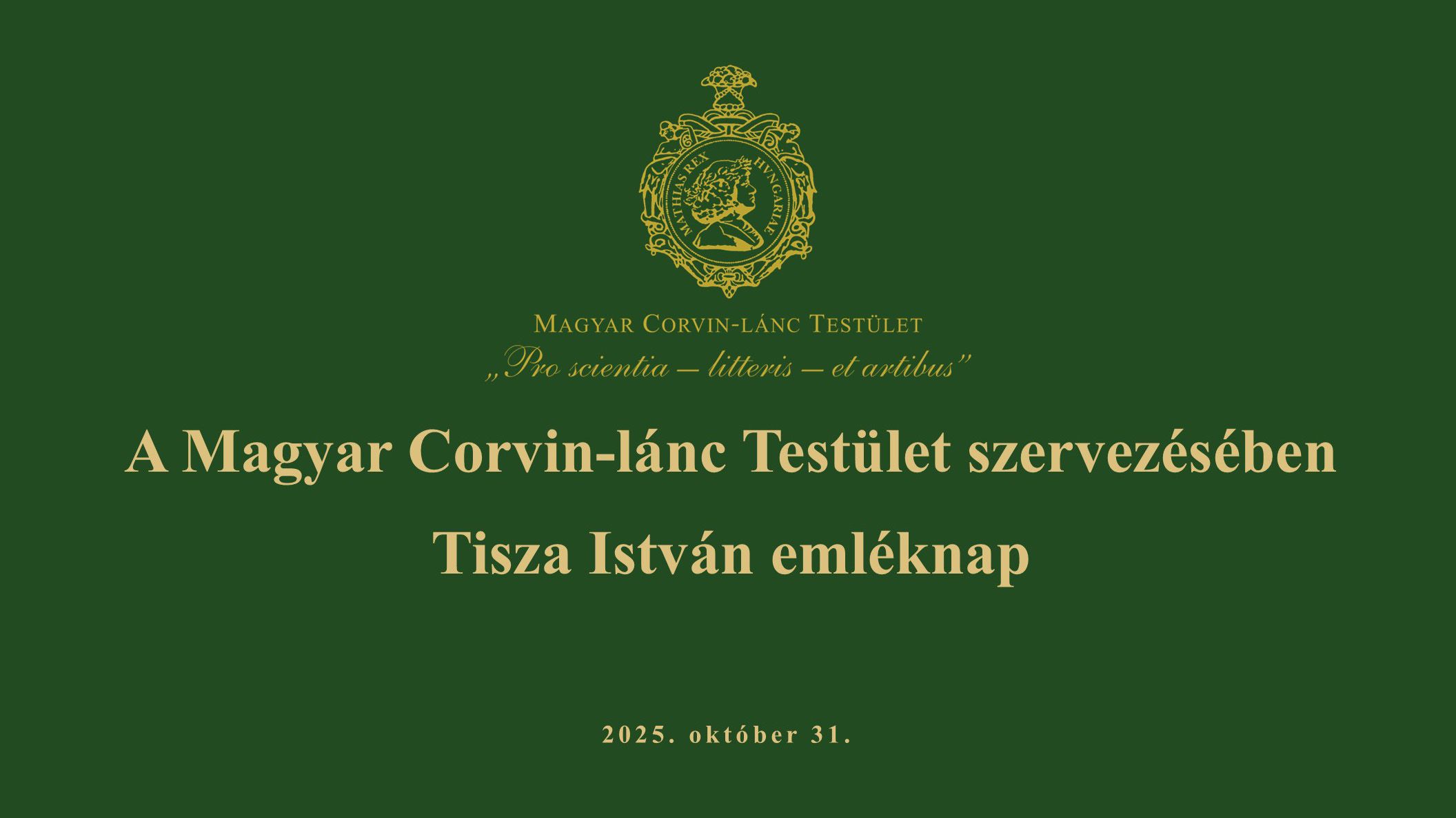15. 2025.10.31. - Gróf Tisza István emléknap